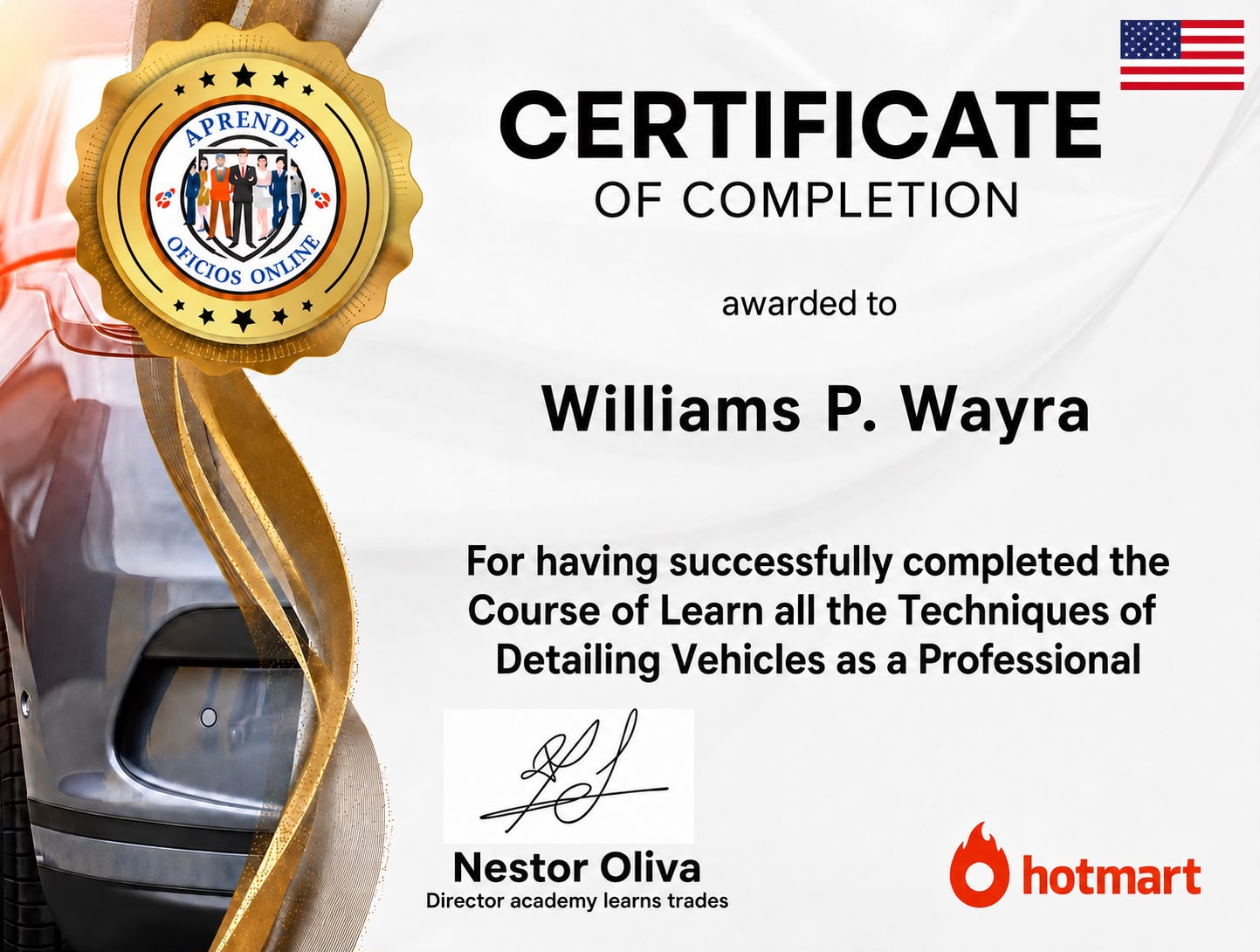 Wayra Detailing — Industry Certification